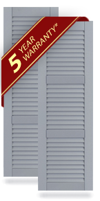 Three Equal Louver Composite Shutters