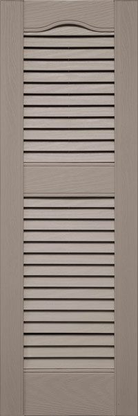 Vinyl Offset Cathedral Louver Shutters