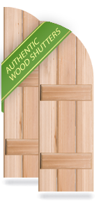 ArchTop Board-n-Batten Wood Shutters