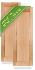 Single Flat Panel Wood Shutters