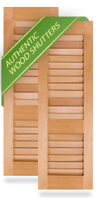 Cottage Style Louver Wood Shutters