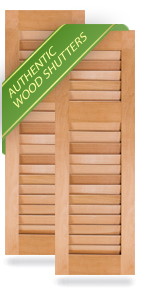 Offset Louver Wood Shutters