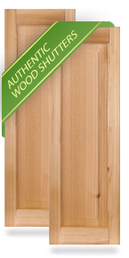 Single Raised Panel Wood Shutters