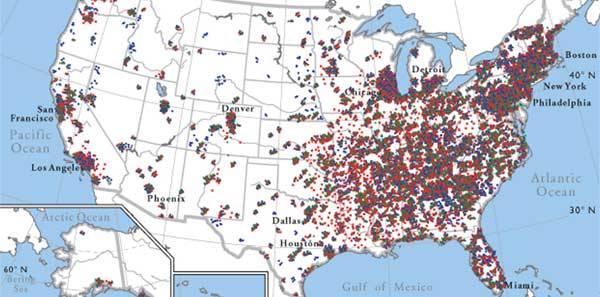 Column Distribution Map